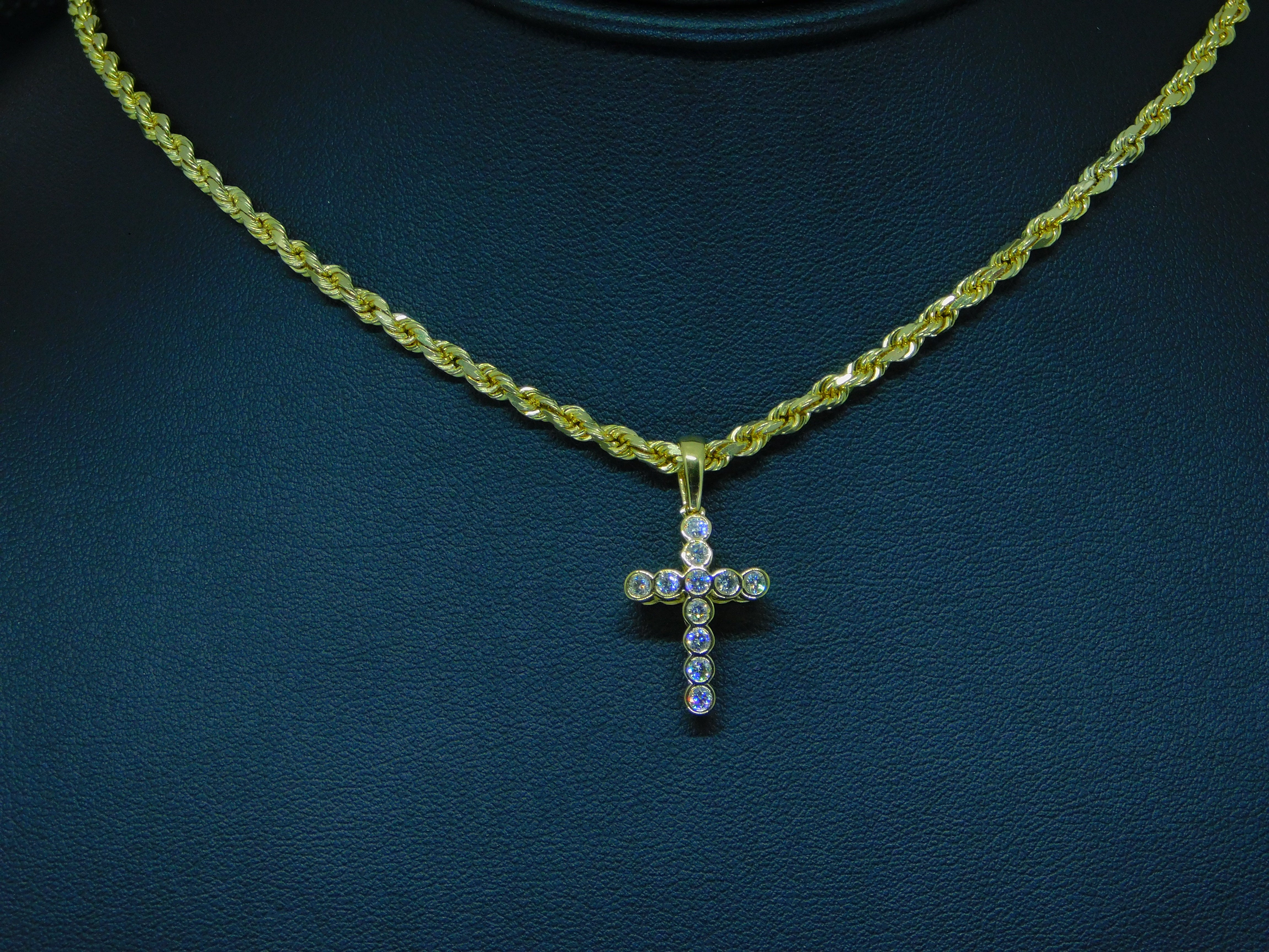 Bezel Set Diamond Cross