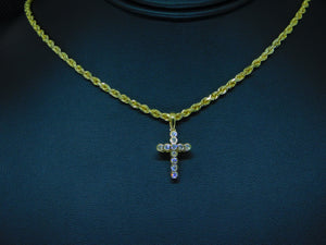 Bezel Set Diamond Cross