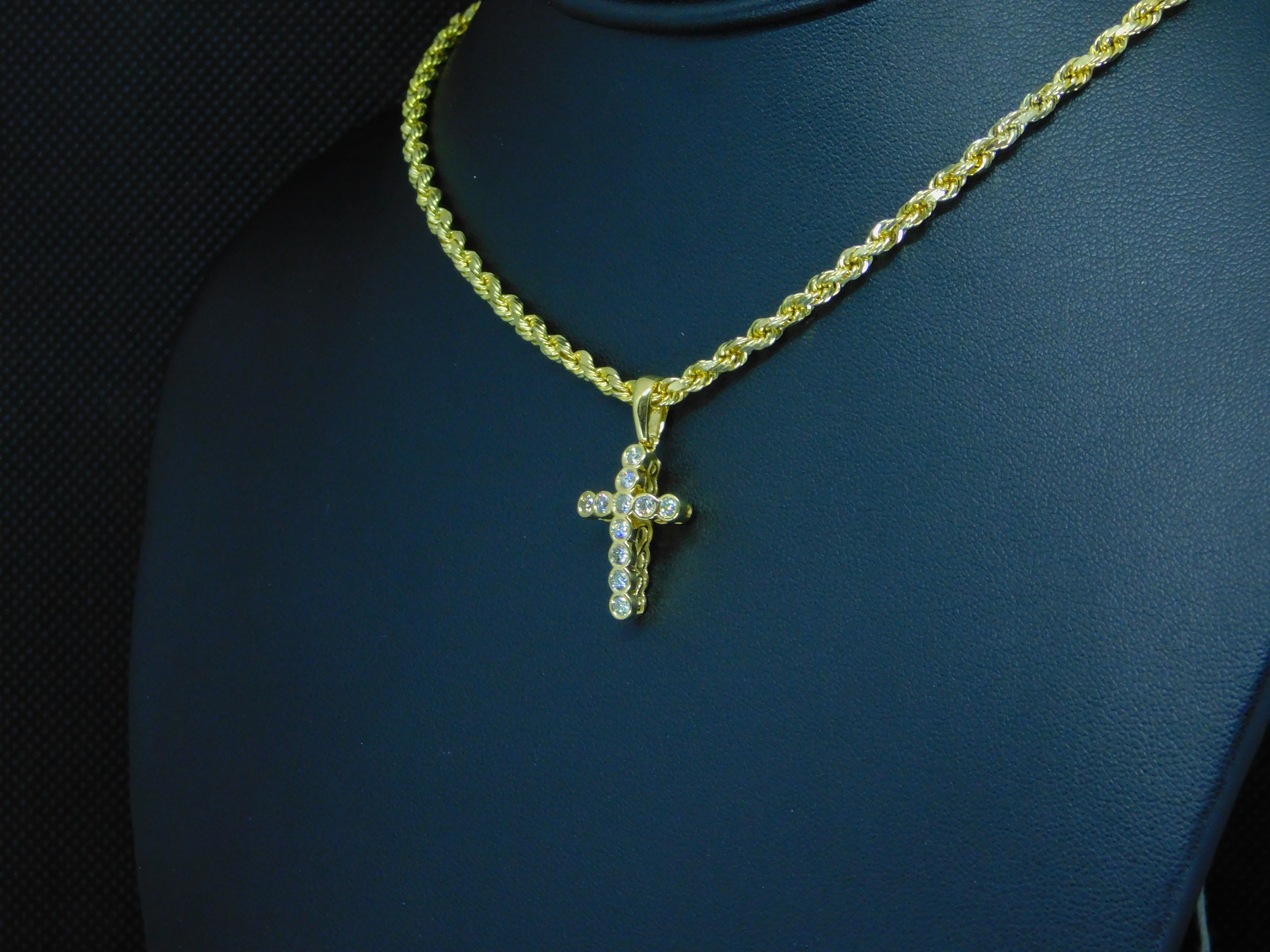 Bezel Set Diamond Cross