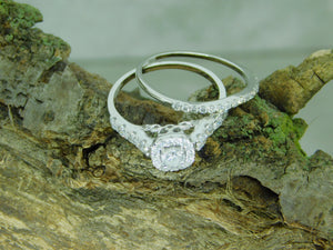 Diamond Engagement Ring With Matching Band