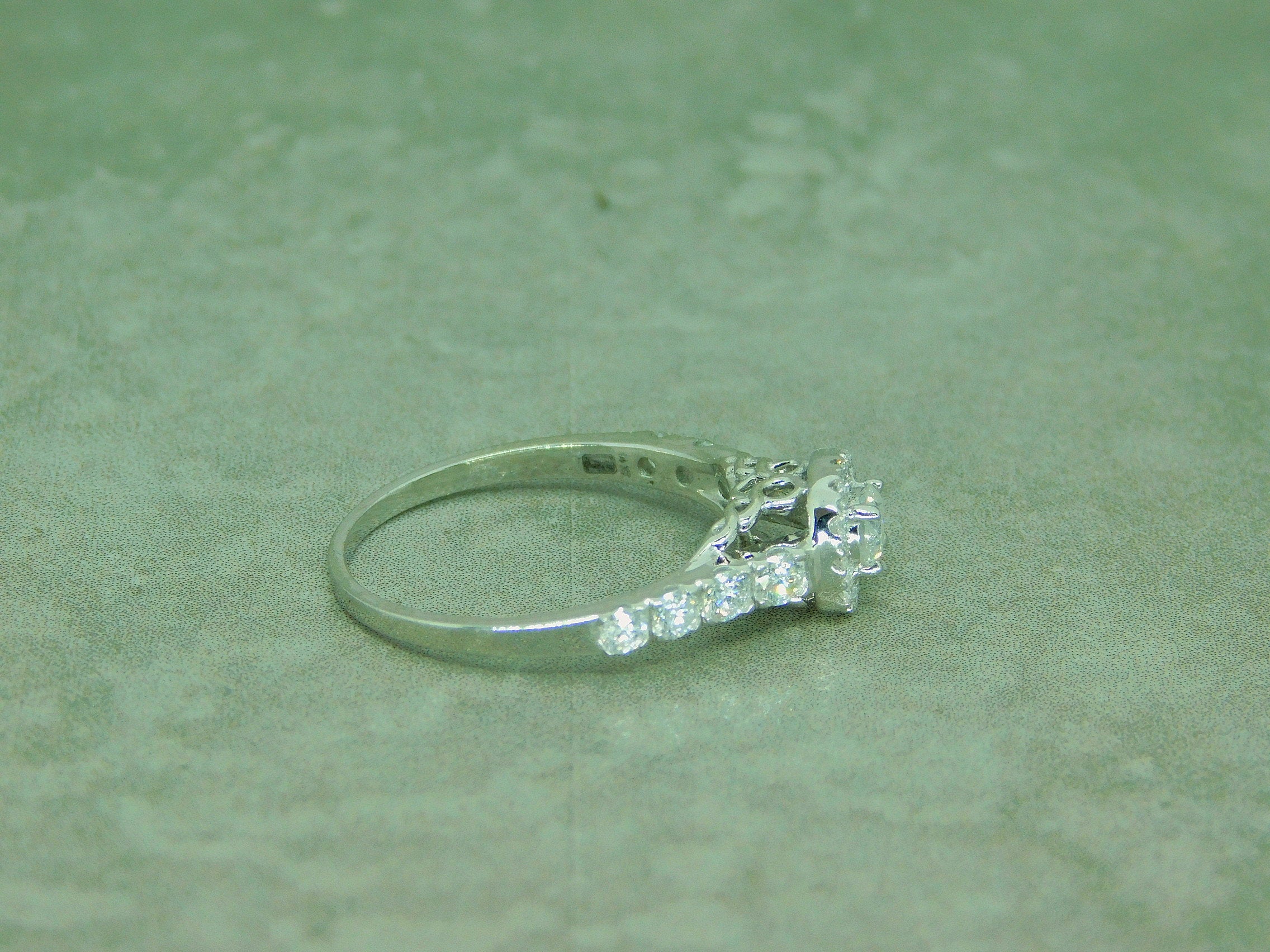 Diamond Engagement Ring With Matching Band