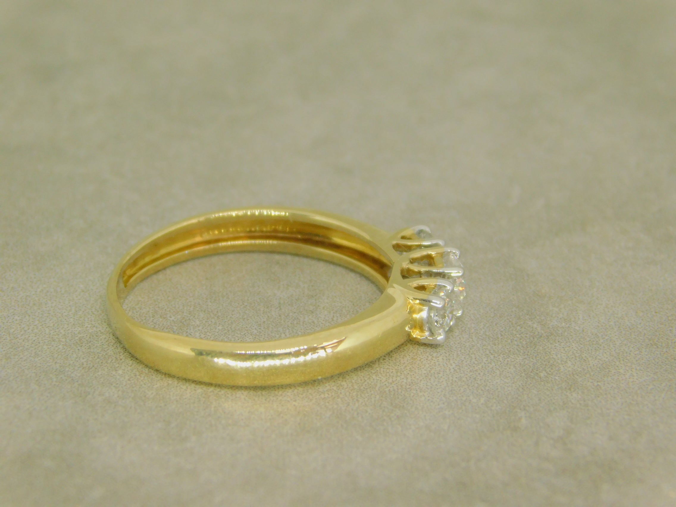 14K YELLOW GOLD .35TCW DIAMOND CLUSTER LADIES RING SIZE 6.75 I-11137 | eBay