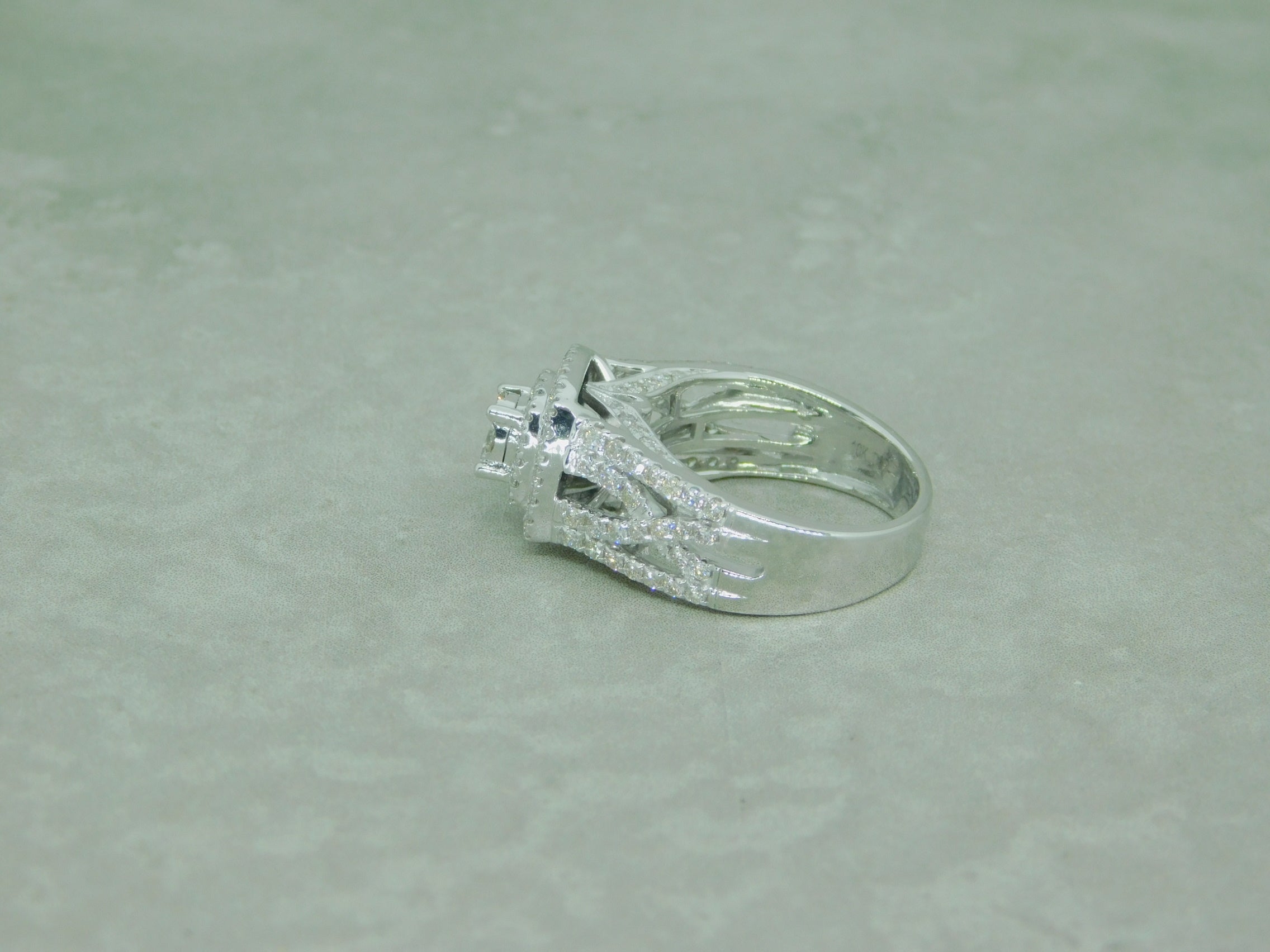Diamond Ring With a Diamond Matching Band