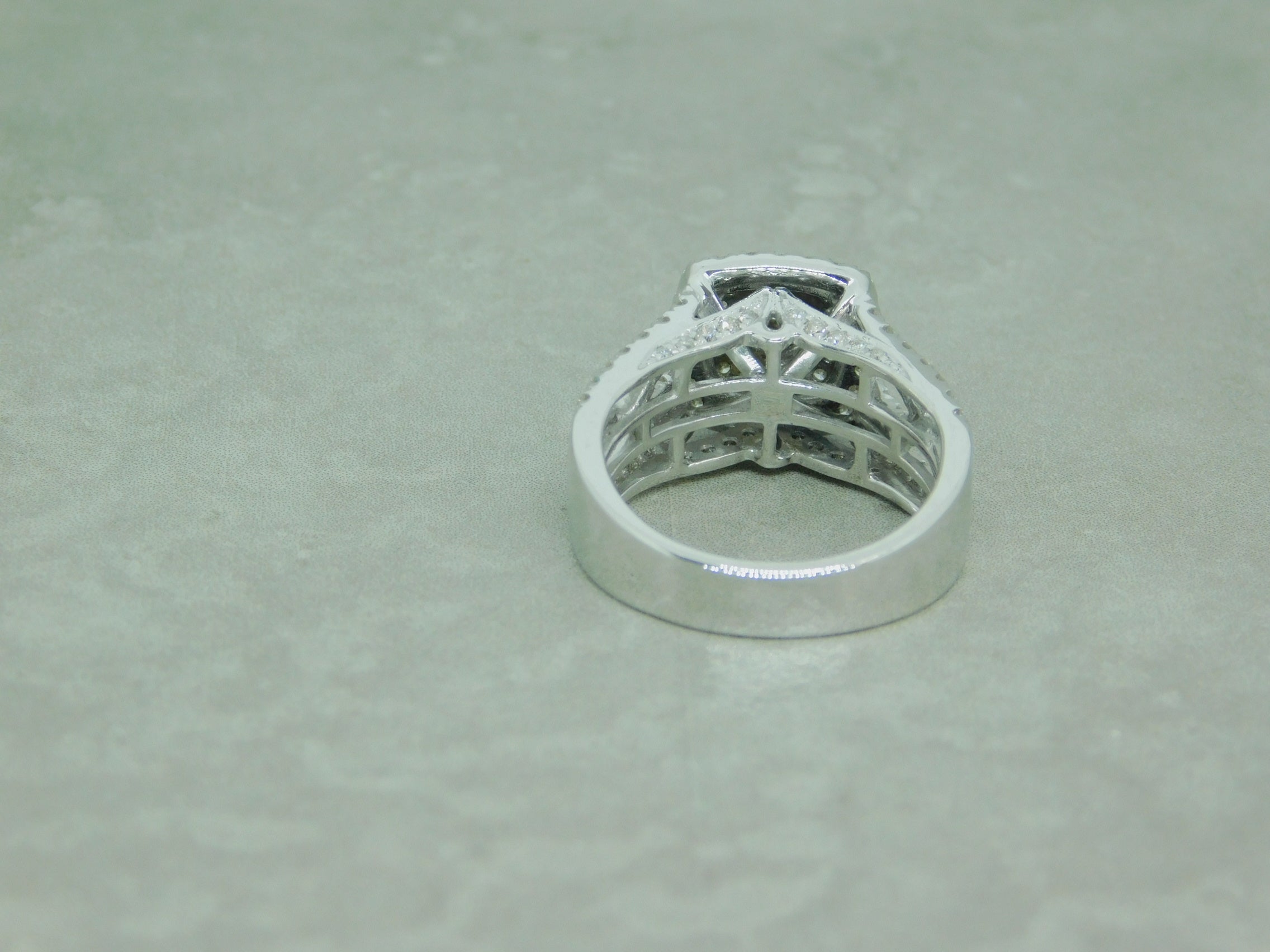 Diamond Ring With a Diamond Matching Band