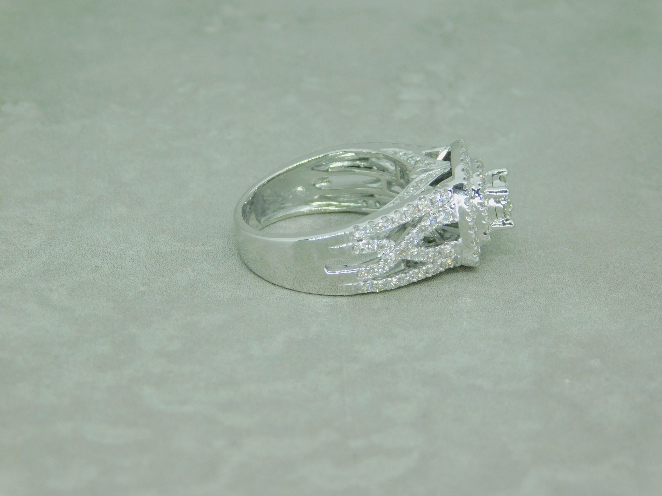 Diamond Ring With a Diamond Matching Band