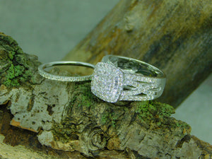 Diamond Ring With a Diamond Matching Band